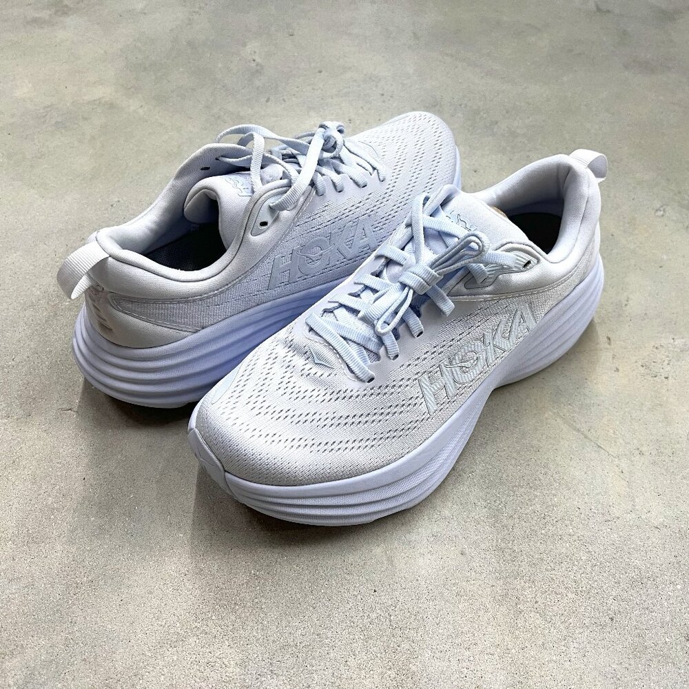 Hoka Men's Size 7.5 Bondi 8 Running Shoes Lavender 1123202/WWH New with Defects